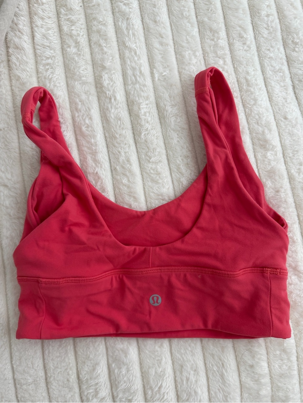 lululemon athletica Coral Pink Scoop-Neck Sports Bra